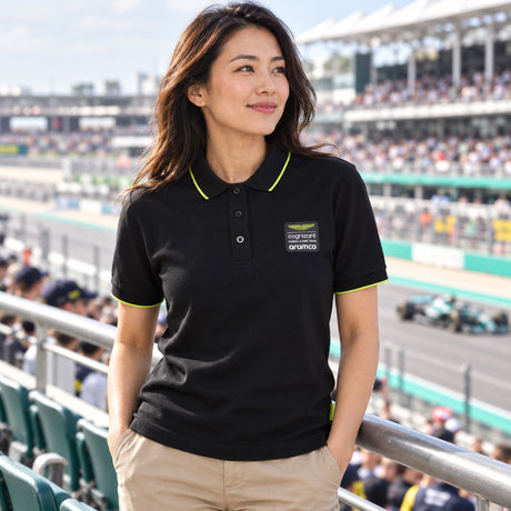 Polokošile Aston Martin F1 Team Lifestyle – černá – ilustrační foto (AI)
