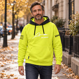 Mikina s kapucí Fernando Alonso x Aston Martin Casual – limetková – ilustrační foto (AI)