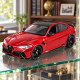 Model Bburago Alfa Romeo Giulia GTAm – červený – ilustrační foto (AI)