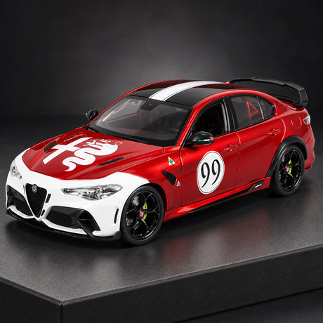 Model Bburago Alfa Romeo Giulia GTAm č. 99 – ilustrační foto (AI)