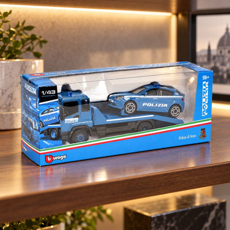 Model Alfa Romeo Giulietta Polizia s přepravníkem – ilustrační foto (AI)