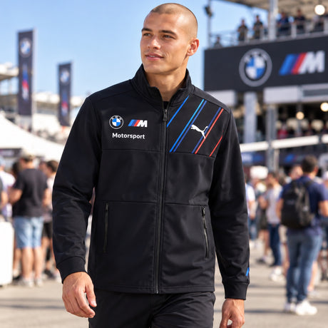 Sportovní týmová bunda BMW Motorsport – tmavě modrá – ilustrační foto (AI)