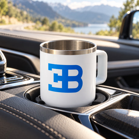 Hrnek Bugatti s logem – bílý – ilustrační foto (AI)