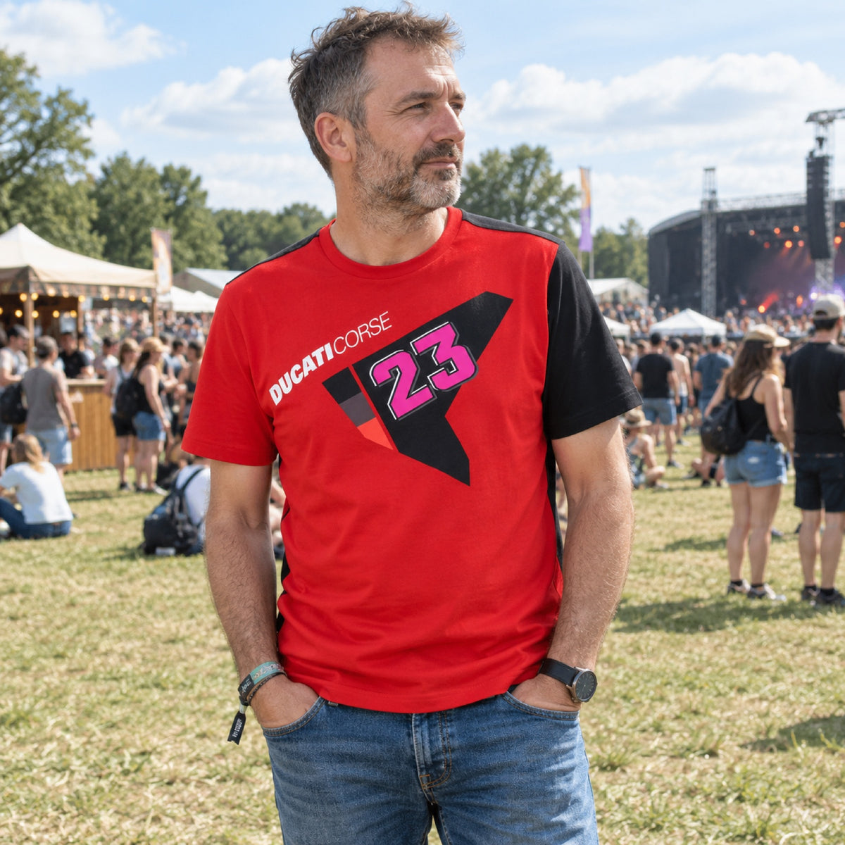 Ducati Corse x Enea Bastianini T-Shirt – ilustrační foto (AI)