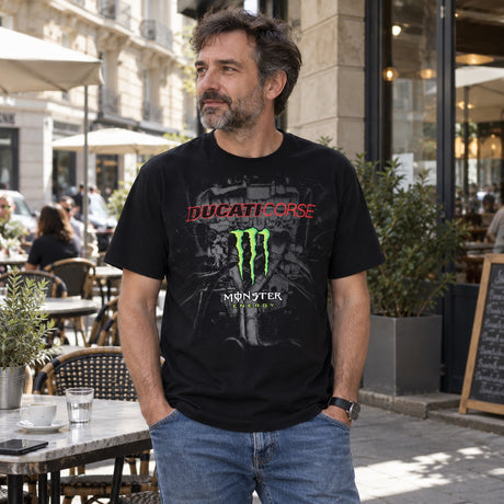 Ducati Corse Monster Energy Fan T-Shirt – Black – ilustrační foto (AI)