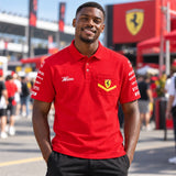 Týmová polokošile Ferrari Hypercar 499P Le Mans – červená – ilustrační foto (AI)