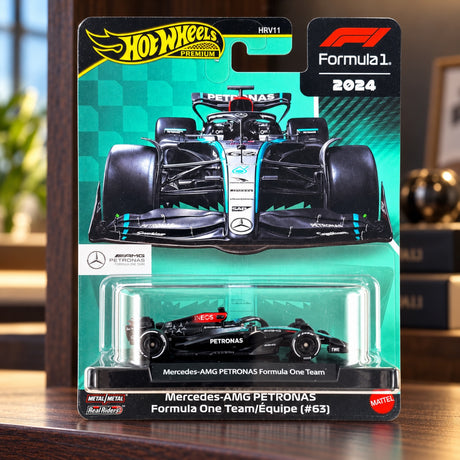 Model Hot Wheels F1 Premium – George Russell Mercedes AMG Petronas F1 – ilustrační foto (AI)