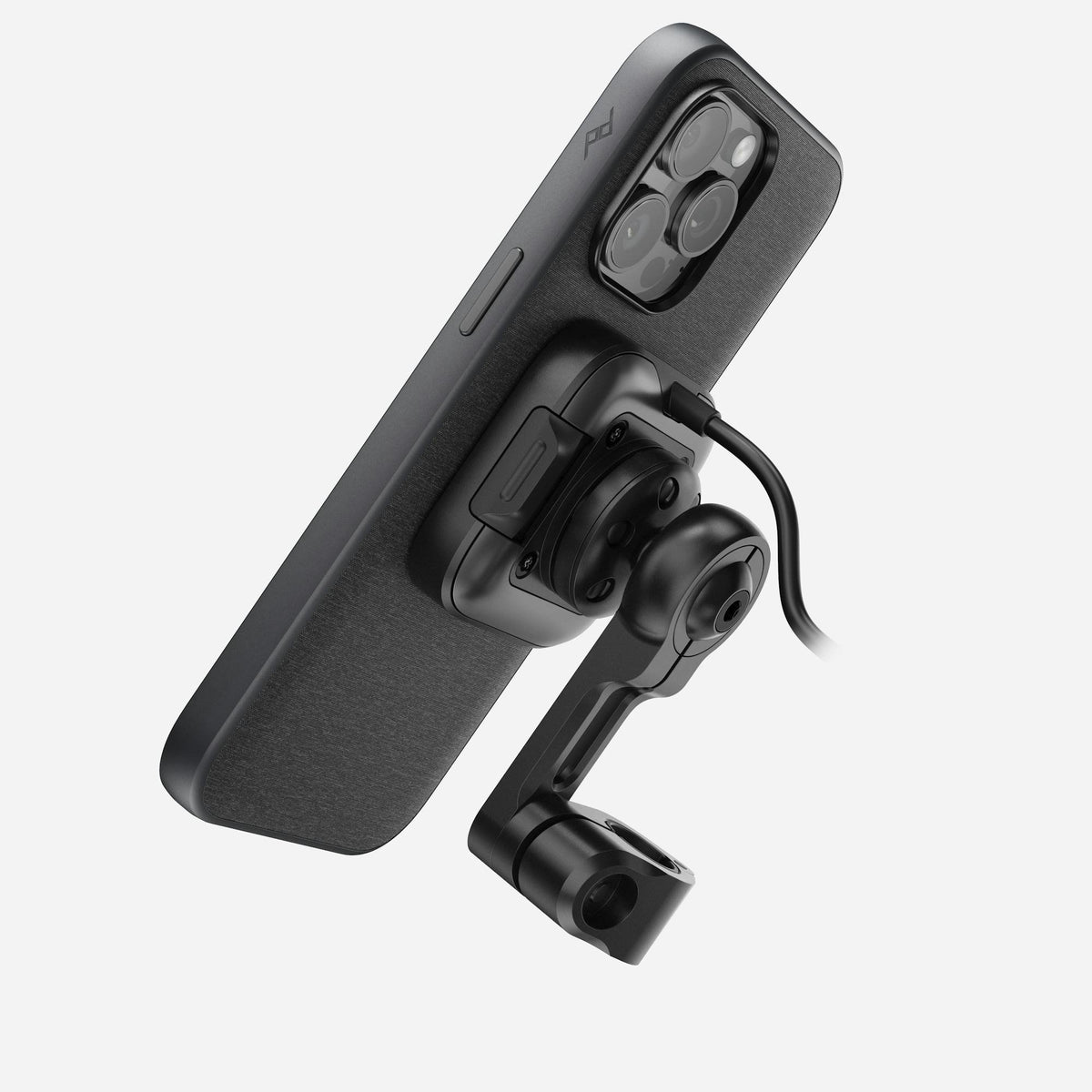 Držák na motorku Peak Design Motorcycle Mount Mirror Mount s nabíjením - černý