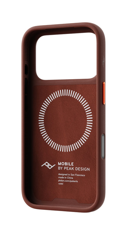 Kryt Peak Design Everyday Case Non-Slimlink pro iPhone 18 Pro - Redwood Clarino
