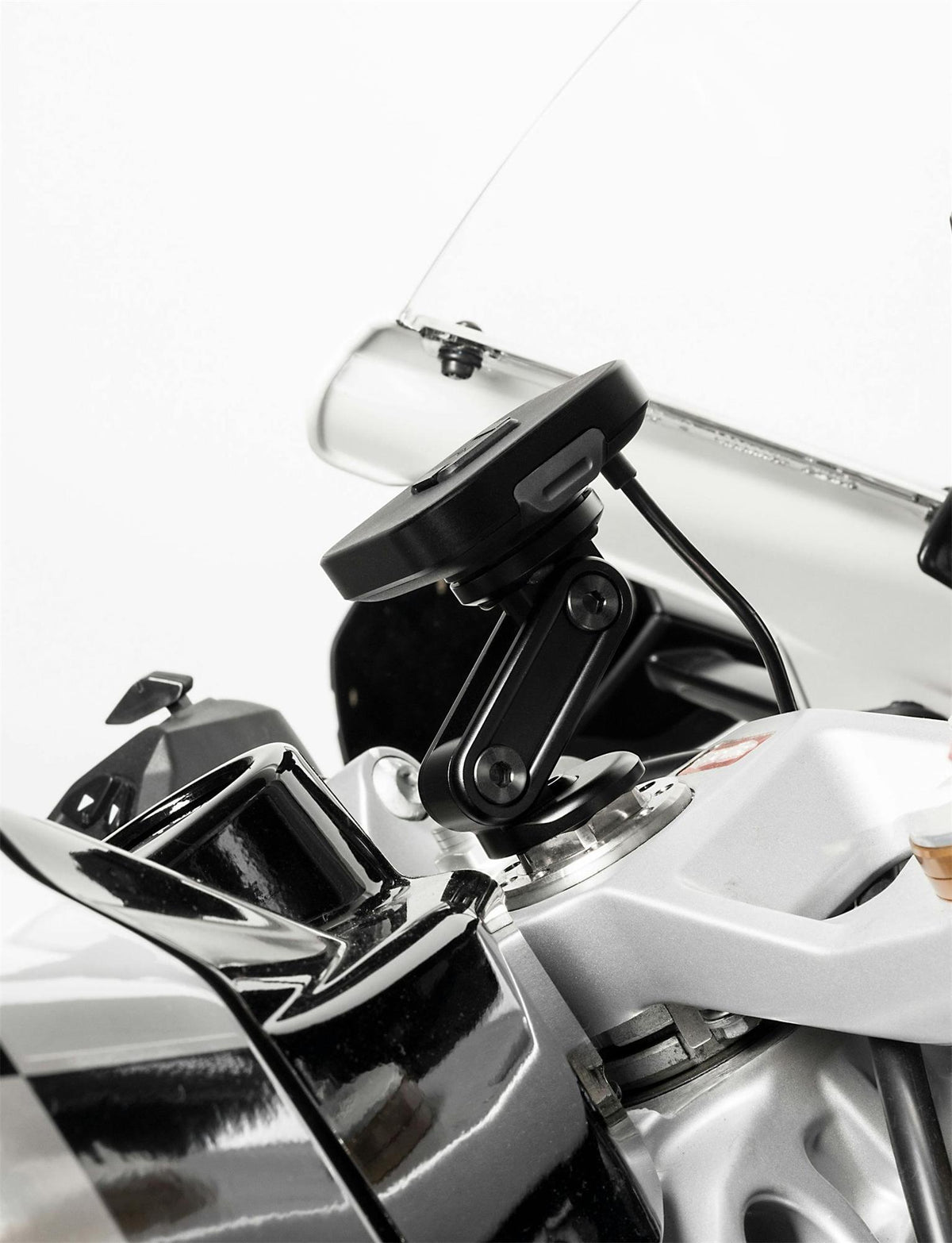 Držák na motorku Peak Design Motorcycle Mount Stem Mount s nabíjením - černý