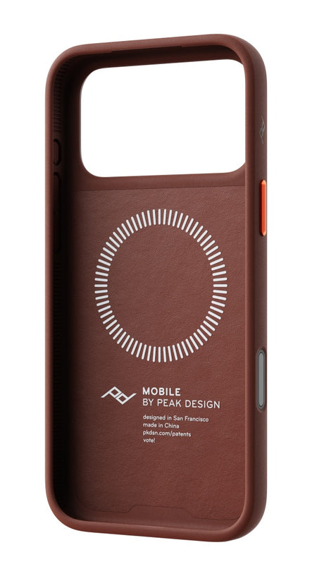 Kryt Peak Design Everyday Loop Case Slimlink pro iPhone 18 Pro Max - Redwood Clarino