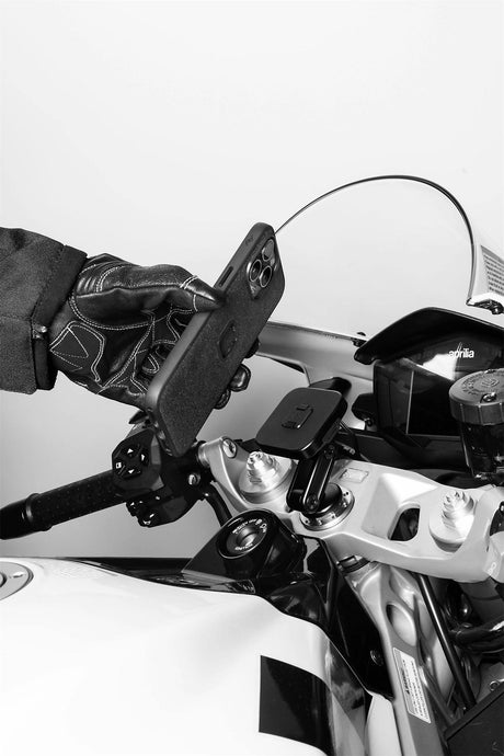 Držák na motorku Peak Design Motorcycle Mount Stem Mount s nabíjením - černý