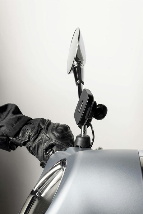 Držák na motorku Peak Design Motorcycle Mount Mirror Mount s nabíjením - černý