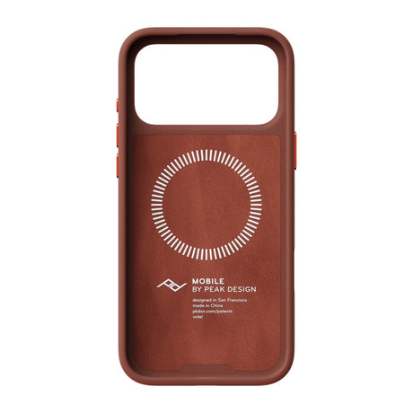 Kryt Peak Design Everyday Case Slimlink pro iPhone 18 Pro Max - Redwood Clarino