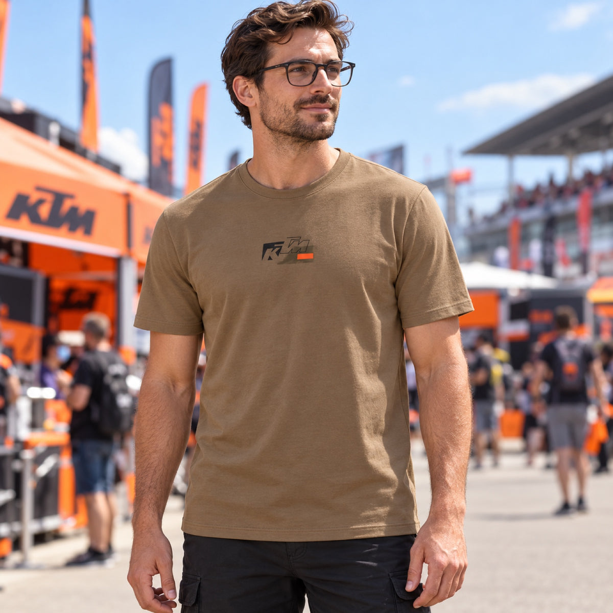 Tričko pro fanoušky KTM Racing ADVENTURE s logem – ilustrační foto (AI)