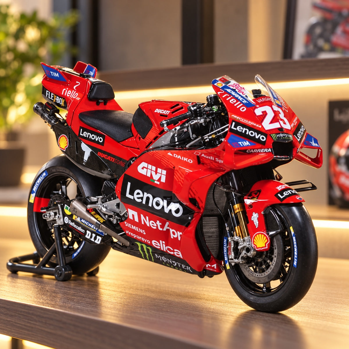 Model Ducati MotoGP GP24 – Enea Bastianini – ilustrační foto (AI)
