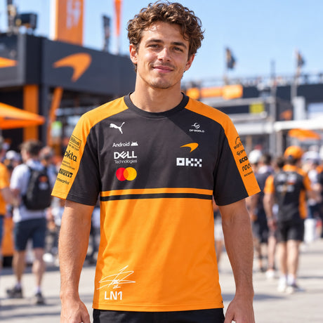 Tričko Lando Norris #1 McLaren F1 x Puma – Team Edition – ilustrační foto (AI)