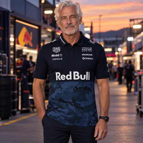 Týmová polokošile Oracle Red Bull Racing s logy sponzorů x HYPEBEAST – ilustrační foto (AI)