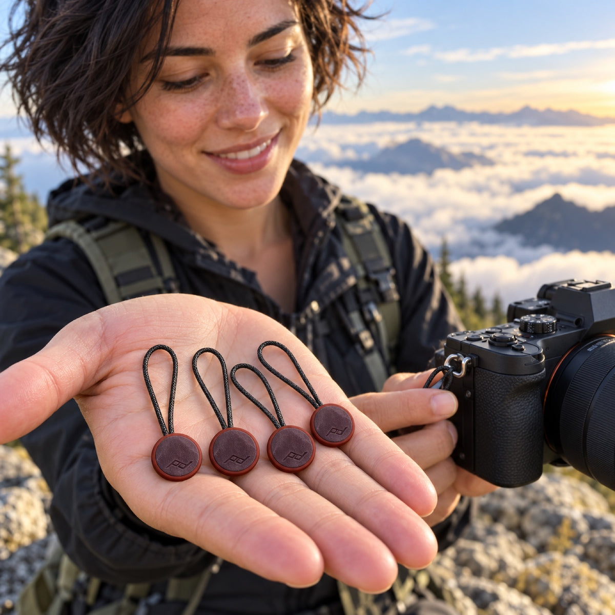 Kotvičky Peak Design Anchor 4-Pack (V4) – Eclipse – ilustrační foto (AI)