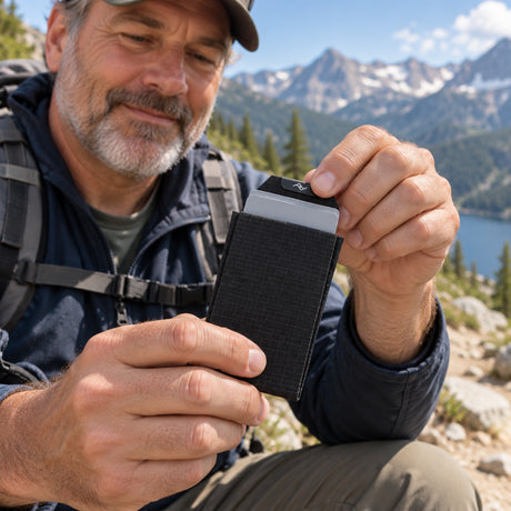 Tenká peněženka Peak Design Everyday Slim Wallet – černá – ilustrační foto (AI)