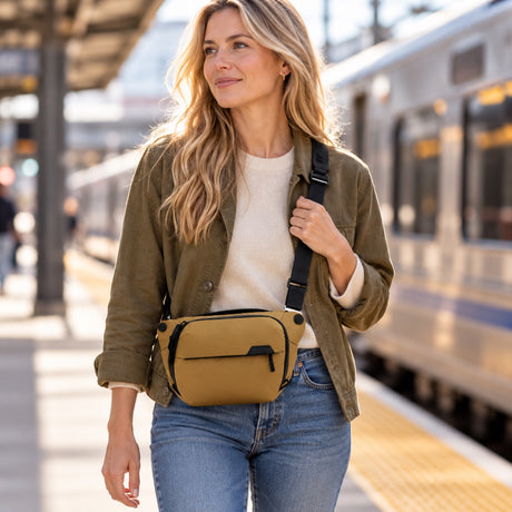 Taška přes rameno Peak Design Everyday Sling 3L v2 – Coyote – ilustrační foto (AI)