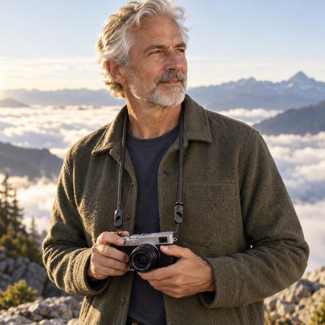 Lanový popruh na fotoaparát Peak Design Form Rope Camera Strap Short – černý – ilustrační foto (AI)
