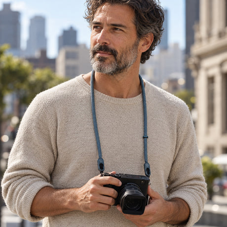 Lanový popruh na fotoaparát Peak Design Form Rope Camera Strap Standard – Ocean – ilustrační foto (AI)