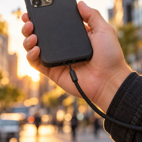 Adaptér na popruh k telefonu Peak Design Mobile Strap Adapter – černý – ilustrační foto (AI)