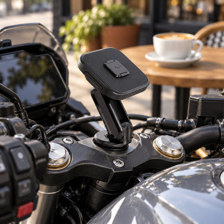 Držák na motocykl Peak Design Motorcycle Mount Stem Mount – černý – ilustrační foto (AI)