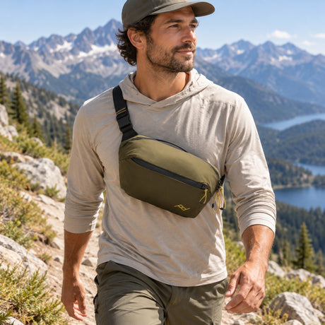 Taška přes rameno Peak Design Outdoor Sling 4L – Kelp – ilustrační foto (AI)