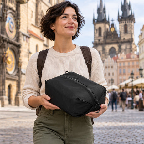 Síťovaný cestovní organizér Peak Design Ultralight Mesh Packing Cube S Medium – černý – ilustrační foto (AI)