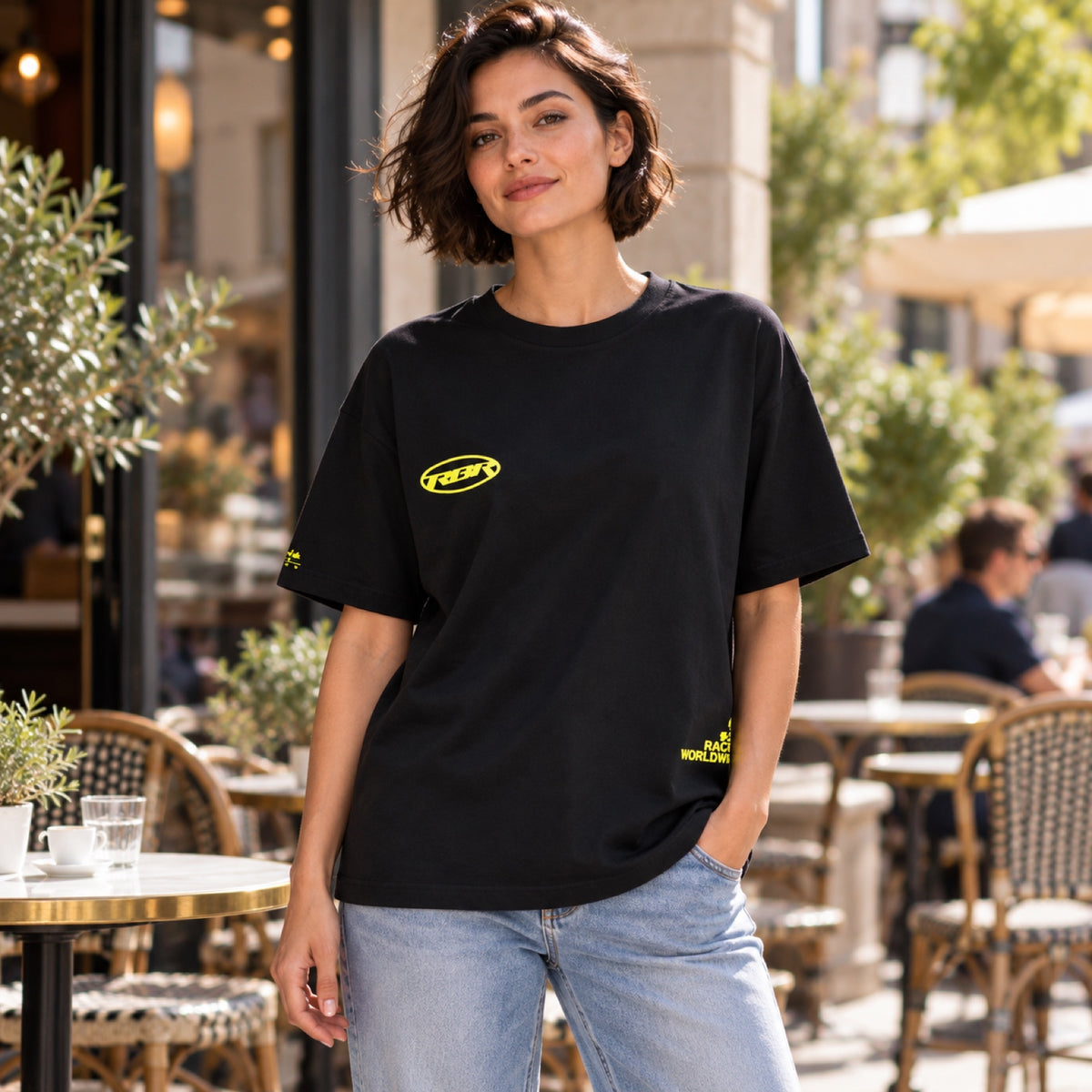 Tričko Pepe Jeans x Red Bull Racing Worldwide Casual – černé – ilustrační foto (AI)