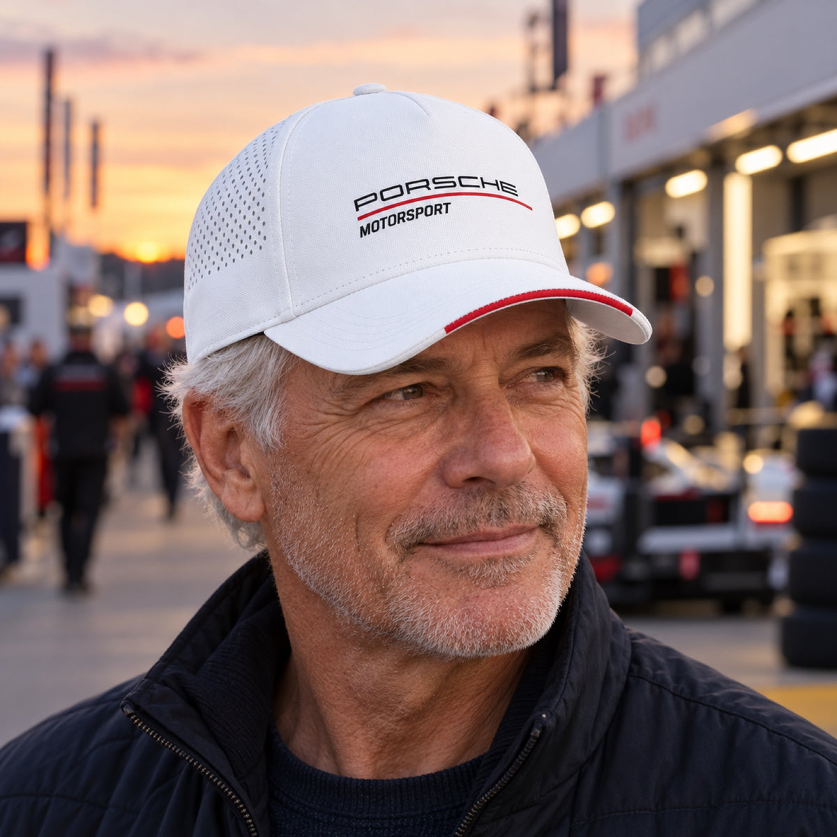 Kšiltovka Porsche Motorsport Lifestyle – bílá – ilustrační foto (AI)