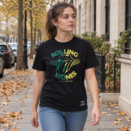 Aston Martin F1 Team Fan T-Shirt – Rolling Stones Edition – ilustrační foto 2 (AI)