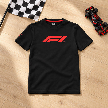 Dětské tričko Formula 1 – černé – Puma – ilustrační foto (AI)