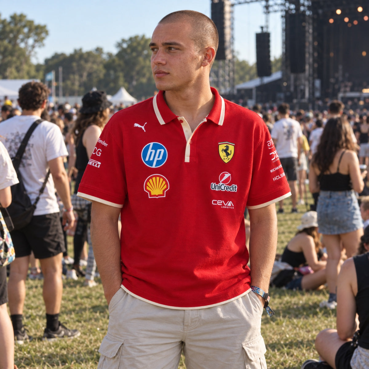 Scuderia Ferrari F1 2025 Team Polo – China Special Edition – ilustrační foto (AI)