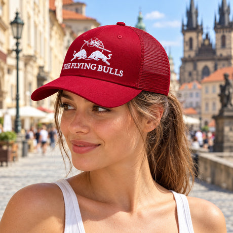 Trucker kšiltovka Red Bull The Flying Bulls Radar s logem – ilustrační foto (AI)