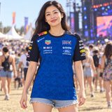 Týmové tričko Oracle Red Bull Racing s logy sponzorů – ilustrační foto (AI)