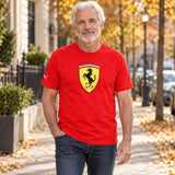 Tričko Scuderia Ferrari F1 Casual s velkým logem – červené – ilustrační foto (AI)