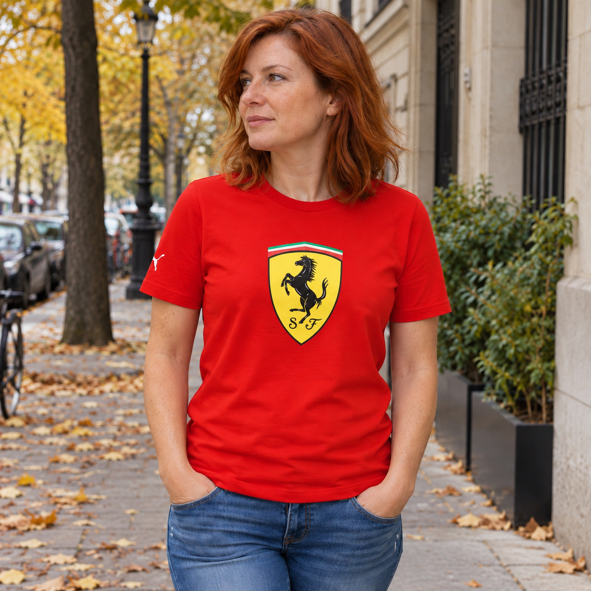 Scuderia Ferrari F1 Casual T-Shirt with Large Logo – Red – ilustrační foto 2 (AI)