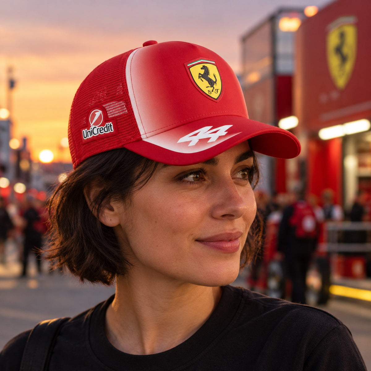 Síťovaná kšiltovka Lewis Hamilton Scuderia Ferrari F1 x Puma – Team Edition – ilustrační foto (AI)