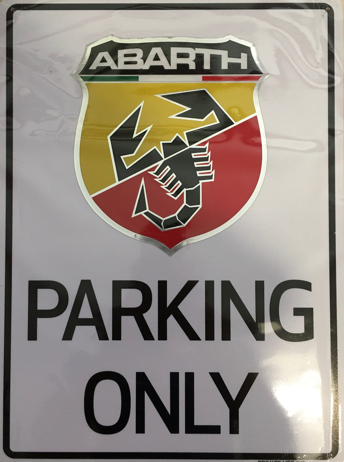 Cedule Abarth PARKING ONLY