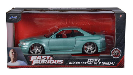 Model Rychle a Zběsile Nissan Skyline GT-R34 - Brian's 2002 Grey