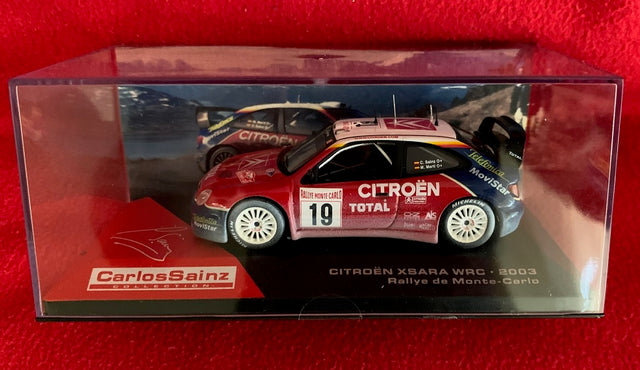 Model Citroën Xsara WRC Rally Monte Carlo 2003 Carlos Sainz v měřítku 1:43