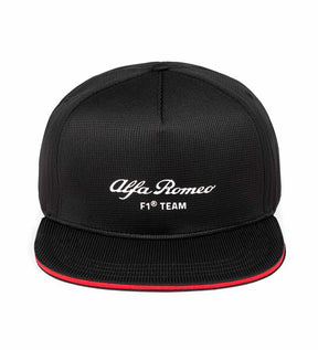 Alfa Romeo F1 Team týmová kšiltovka s rovným kšiltem černá