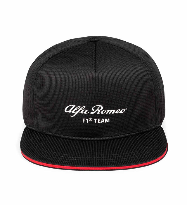 Alfa Romeo F1 Team týmová kšiltovka s rovným kšiltem černá