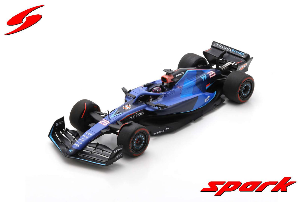 Model Spark Williams F1 FW45 Alex Albon v měřítku 1:18, GP Bahrajnu 2023