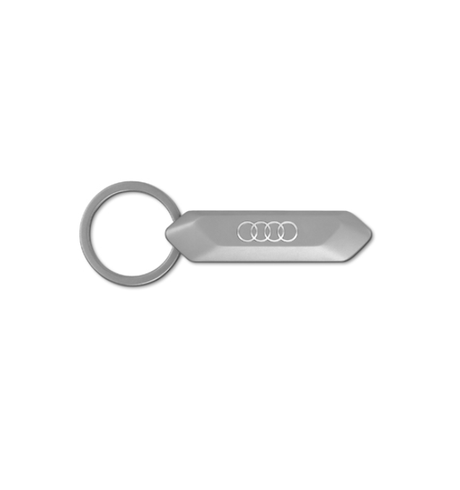Nerezová klíčenka Audi s logem – stříbrná