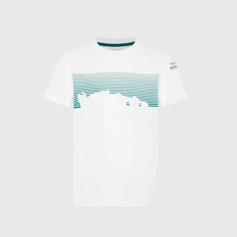Aston Martin F1 Team dětské fanouškovské tričko GRAPHIC bílé - 152 CM