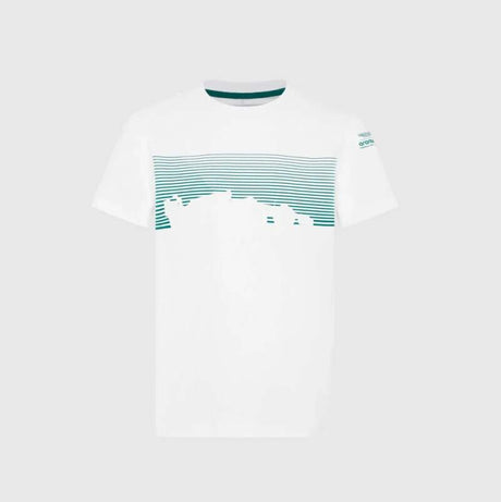 Aston Martin F1 Team dětské fanouškovské tričko GRAPHIC bílé - 152 CM